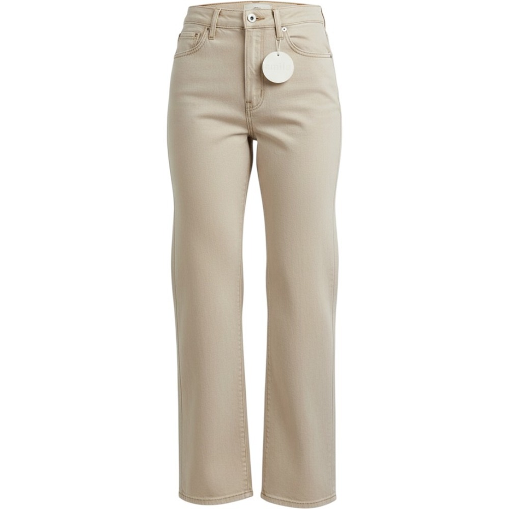 Elims Malibu Wide Leg Jeans Cream Off-White High Rise Size 28 L